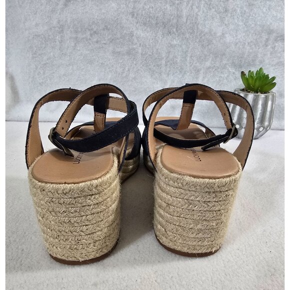 Lucky Brand Valki Navy Blue Espadrille Ankle Strap Sandal Size 7.5 M - Picture 3 of 12